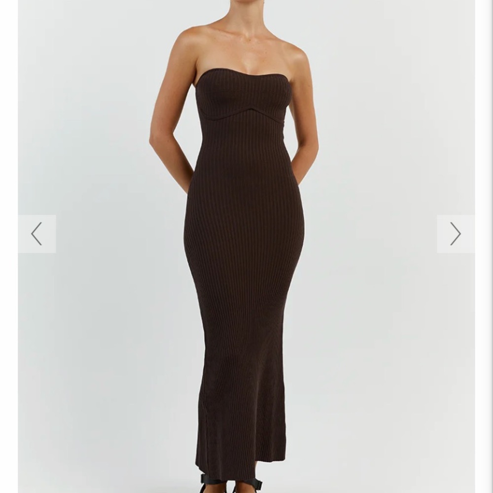 DISSH knit maxi dress in brown, size M